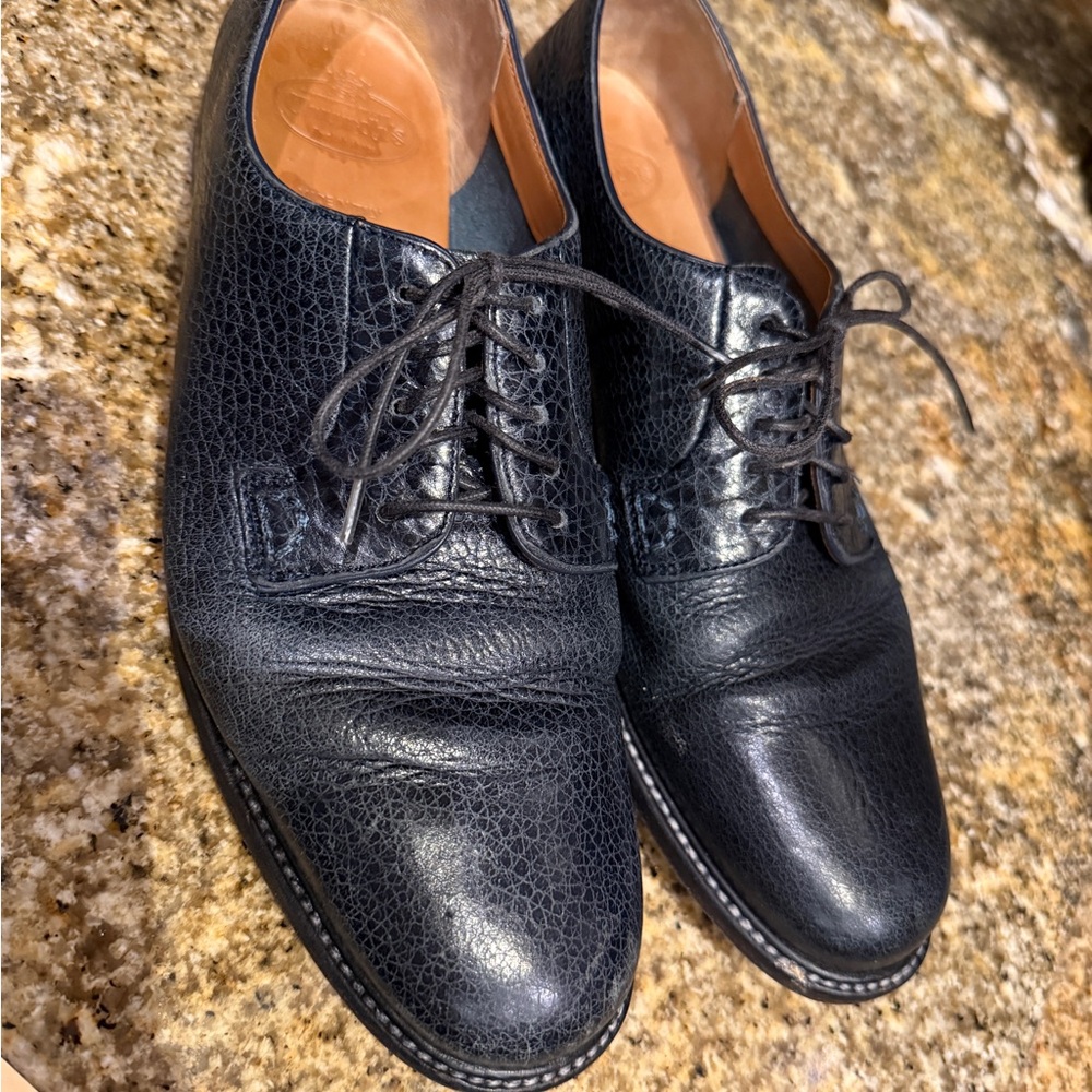 Church's Textured Blue Leather Oxfords